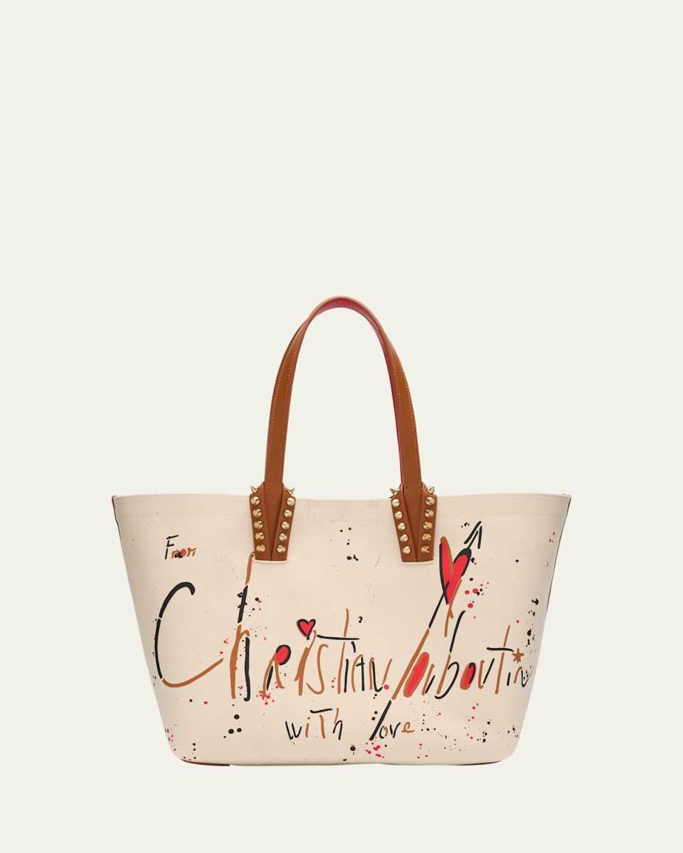 Cabata Small Beach Splash Logo Tote Bag